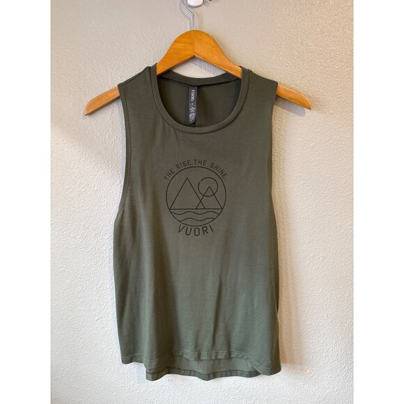 Vuori Olive Green Sleeveless Tank Top Women's M Activewear - Picture 2 of 7